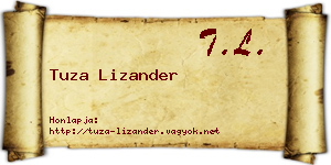 Tuza Lizander névjegykártya